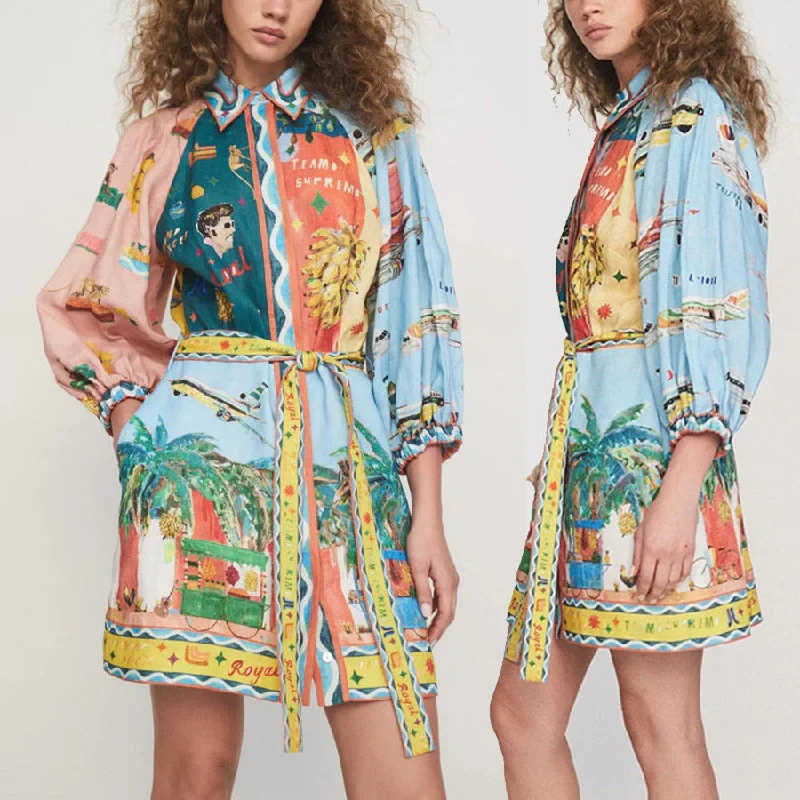 New Arrival pleated dressFashion Individual Casual Loose Dress Women