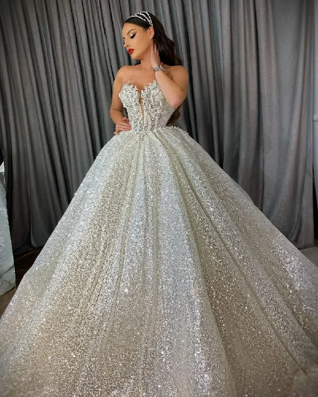 Exclusive Savings off-the-shoulder dressStrapless Sparkling Sequins Wedding Dress Shiny Beads Sleeveless Floor Length Custom Made Backless Bridal Gowns Vestido De Novia Exclusive Savings off-the-shoulder dressStrapless Sparkling Sequins Wedding Dress Shiny Beads Sleeveless Floor Length Custom Made Backless Bridal Gowns Vestido De Novia