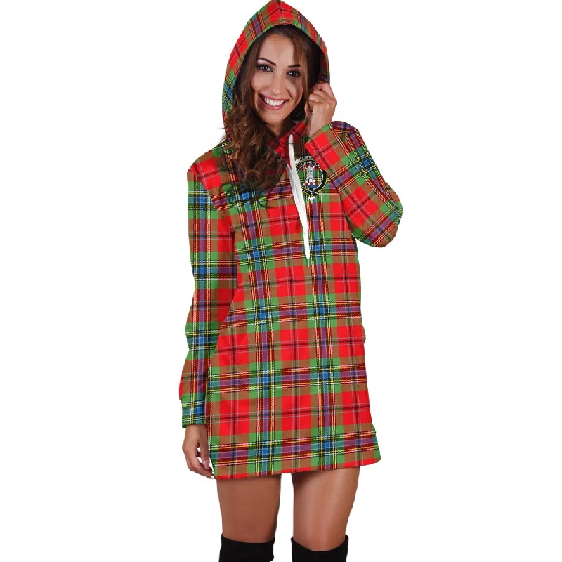 Now or Never MacLean of Duart Modern Tartan Hoodie Dress with Family Crest