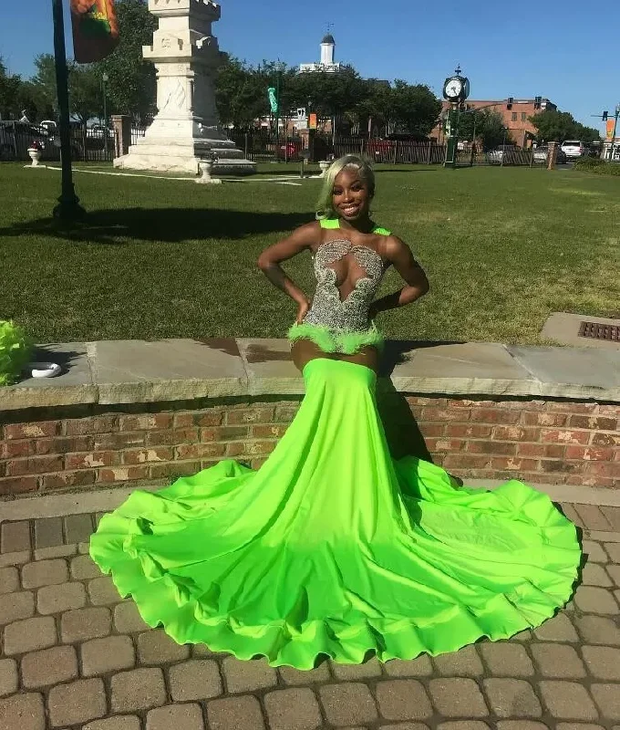 Price Smash sleek dressFruit Green Sparkly Trumpet Evening Formal Party Dresses for Black Girl Luxury Diamond Feather Sheer Prom Birthday Gala Gown Price Smash sleek dressFruit Green Sparkly Trumpet Evening Formal Party Dresses for Black Girl Luxury Diamond Feather Sheer Prom Birthday Gala Gown