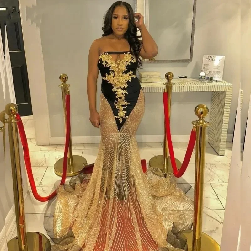 Online Specials trendy mini dressSexy Black Prom Dress For Women 2024 Strapless Lace Applique Mermaid Party Gowns See Through Sequin Vestidos De Festa Online Specials trendy mini dressSexy Black Prom Dress For Women 2024 Strapless Lace Applique Mermaid Party Gowns See Through Sequin Vestidos De Festa