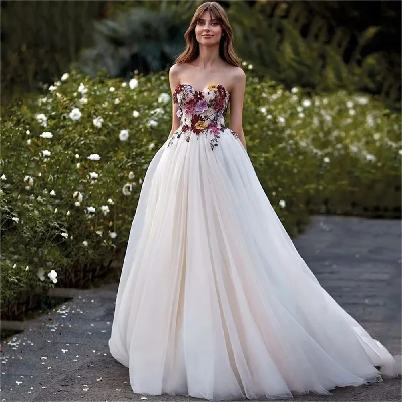 Members Only off-the-shoulder dressColorful Embroidered Wedding Dress for Women Bride Sweetheart Backless Pastoral Marriage Bridal Flower Dresses Members Only off-the-shoulder dressColorful Embroidered Wedding Dress for Women Bride Sweetheart Backless Pastoral Marriage Bridal Flower Dresses