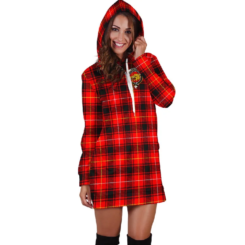 Deal of the Day MacIver Modern Tartan Hoodie Dress with Family Crest