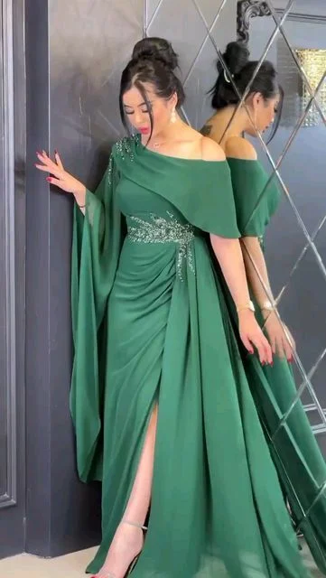 Clearance Event fitted dressCharming Green Long Prom Dress,Green Evening Dress Y5656