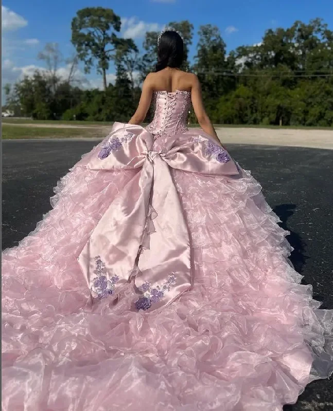 Mega Sale vintage dressPurple Pink Charro Mmexican Quinceanera Dresses Floral Embroidery Ruffles vestidos de fiesta de 15 quinceañera Prom Dress Bow Mega Sale vintage dressPurple Pink Charro Mmexican Quinceanera Dresses Floral Embroidery Ruffles vestidos de fiesta de 15 quinceañera Prom Dress Bow