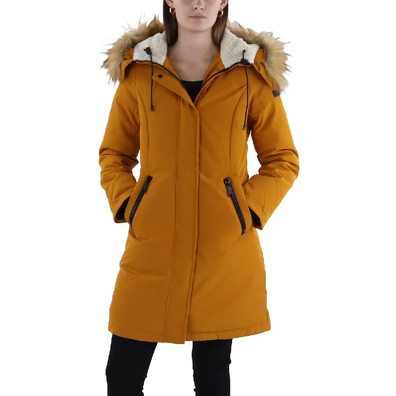 insulated winter jacketWomens Quilted Hooded Parka Coat