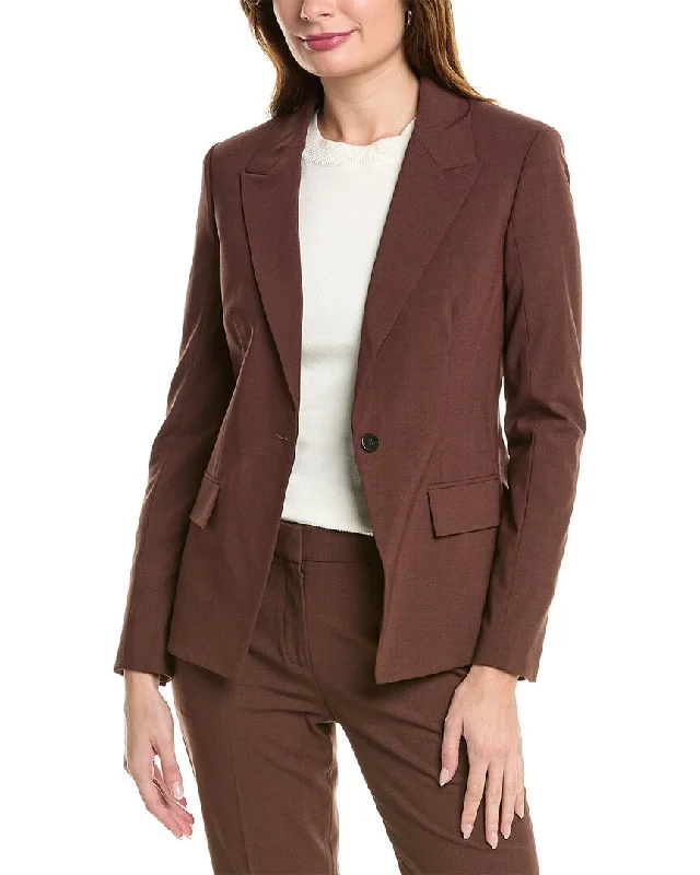 modern outerwearTheory Angled Wool-Blend Blazer