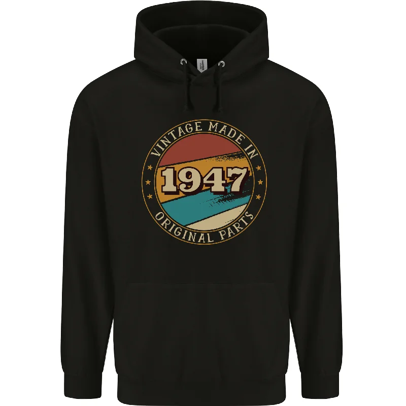 Weekend Special casual hoodie77th Birthday  Vintage Made In 1947 Mens 80% Cotton Hoodie