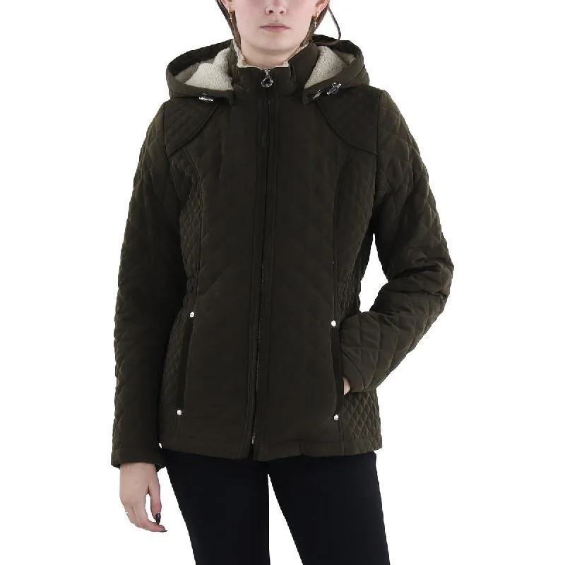 Buy More, Save More sporty jacketWomens Faux Fur Hooded Quilted Coat