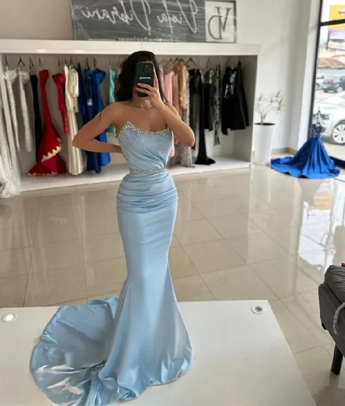 Mega Deal v-neck dressSky Blue Mermaid Evening Dresses Beading Crystal Prom Gowns Elegant Satin Formal Party Dresses 2024 Mega Deal v-neck dressSky Blue Mermaid Evening Dresses Beading Crystal Prom Gowns Elegant Satin Formal Party Dresses 2024