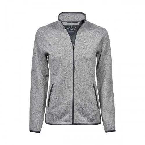 cozy winter coatTee Jays Womens/Ladies Knitted Outdoor Fleece Jacket