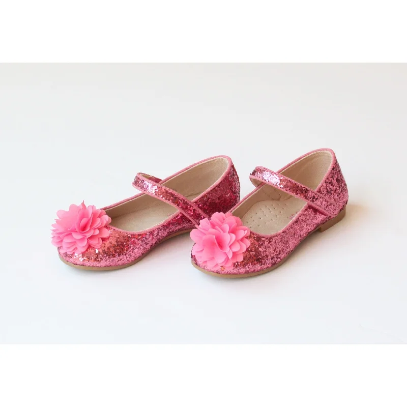 boho dressL'Amour Pink Glitter Pom Pom Shoe