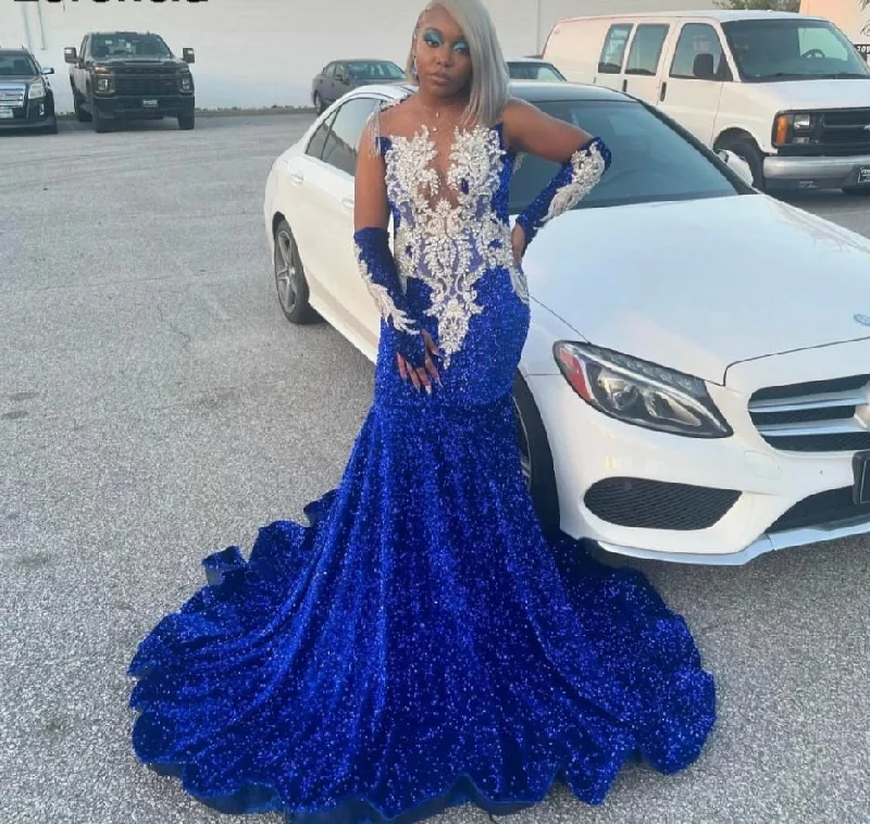 Limited Stock floral midi dressSparkly Royal Blue Sequins Prom Dress Black Girls Silver Crystals Rhinestones Beaded Birthday Party Gala Gowns Limited Stock floral midi dressSparkly Royal Blue Sequins Prom Dress Black Girls Silver Crystals Rhinestones Beaded Birthday Party Gala Gowns