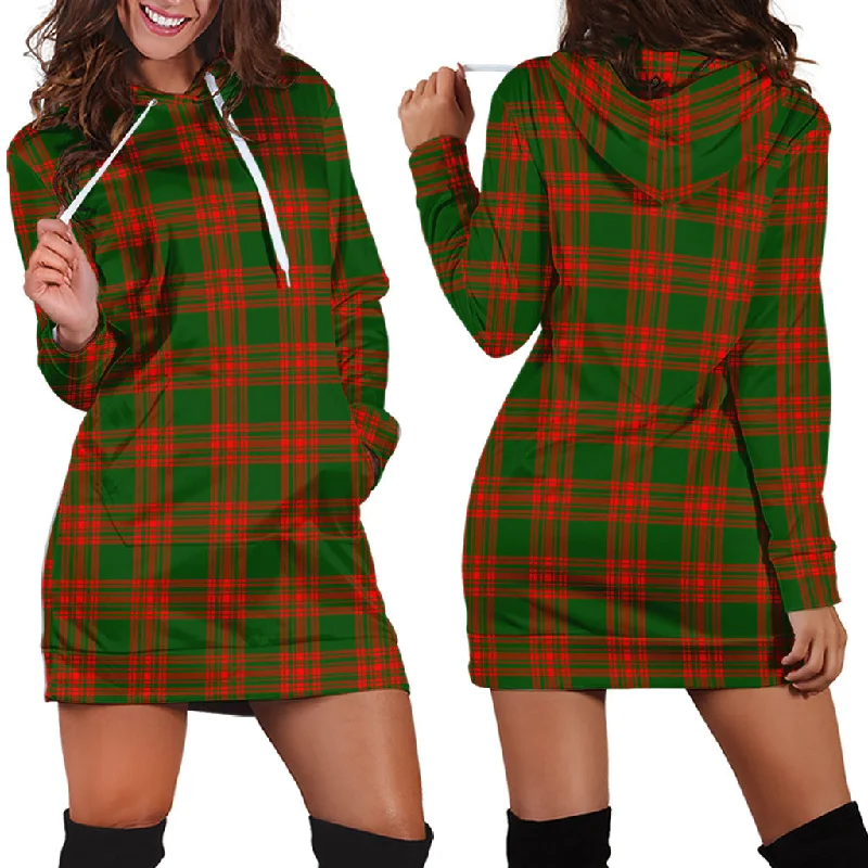 Crazy Savings Menzies Green Modern Tartan Hoodie Dress