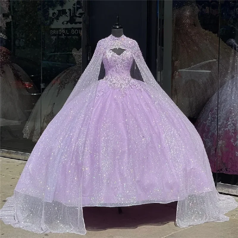 Big Savings casual slip dressLavender Princess Quinceanera Dresses with Cape Sweetheart Beaded Applique Lace-up Corset Prom Vestidos de 15 quinceañera Big Savings casual slip dressLavender Princess Quinceanera Dresses with Cape Sweetheart Beaded Applique Lace-up Corset Prom Vestidos de 15 quinceañera