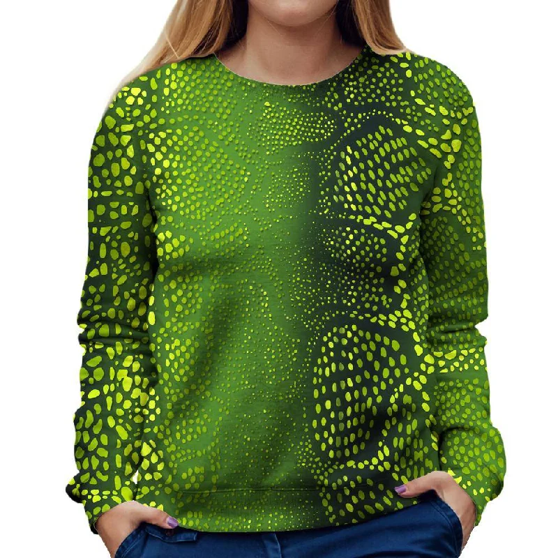 cool activewear hoodieMany Dots Green Womens Sweatshirt