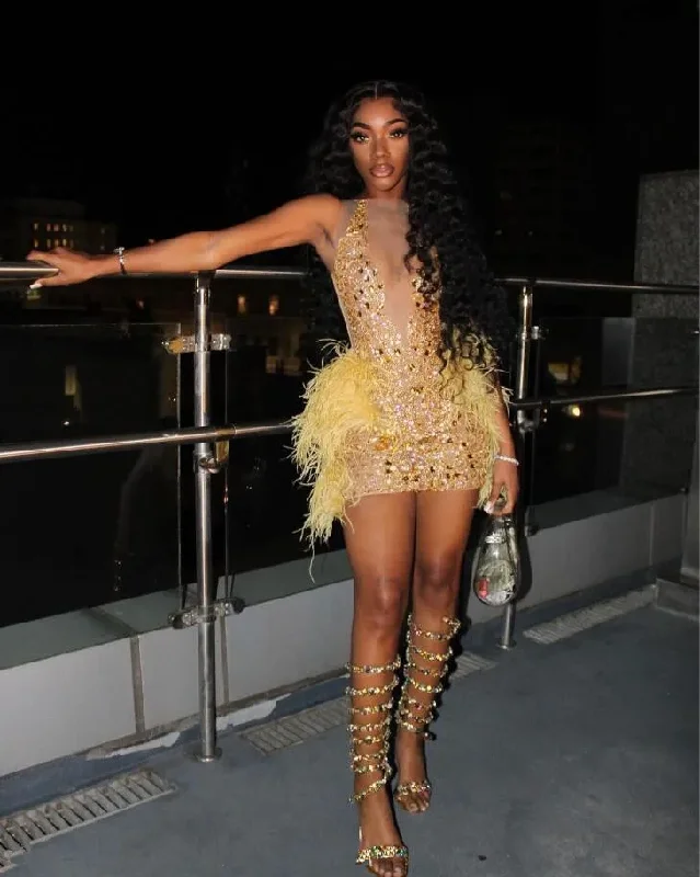 Lowest Price fitted dressSparkly Gold Short Prom Homecoming Dresses Luxury Diamond Crystal Beaded Sheer Mesh Birthday Gown vestidos de graduación Lowest Price fitted dressSparkly Gold Short Prom Homecoming Dresses Luxury Diamond Crystal Beaded Sheer Mesh Birthday Gown vestidos de graduación
