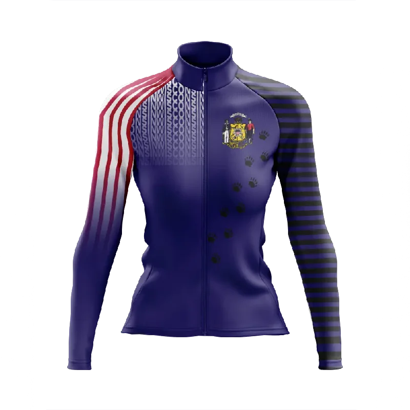 Low Prices stylish sports hoodieWomen's Wisconsin Long Sleeve Cycling Jersey