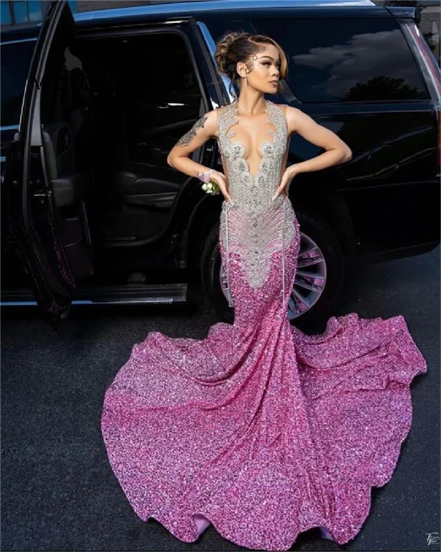 Stock Up and Save elegant evening dressPink Velvet Sequin Silver Crystal Tassel Prom Dress Luxury Black Girls Mermaid Cocktail Dresses Wedding Dress Africa robe de bal Stock Up and Save elegant evening dressPink Velvet Sequin Silver Crystal Tassel Prom Dress Luxury Black Girls Mermaid Cocktail Dresses Wedding Dress Africa robe de bal