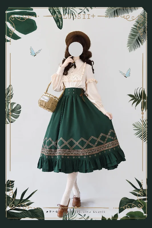 casual evening dressYuan Su~Elegant  Solid Color Lolita SK