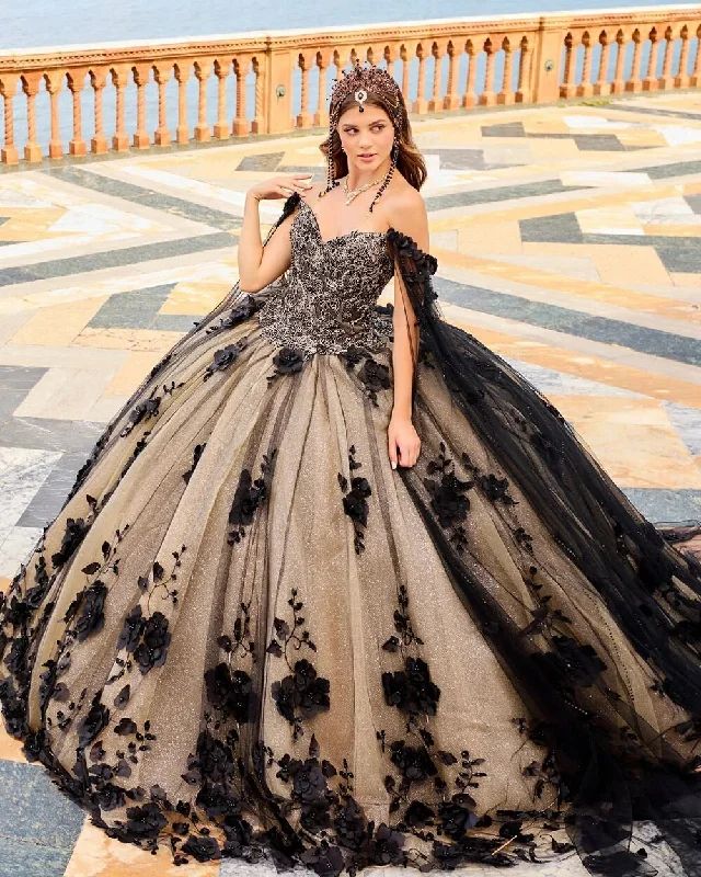 cocktail party dressBlack Quinceanera Dresses Ball Gown Floral Applique Off Shoulder Sweet 16 Dresses Birthday Prom Party Vestidos De 15 Años