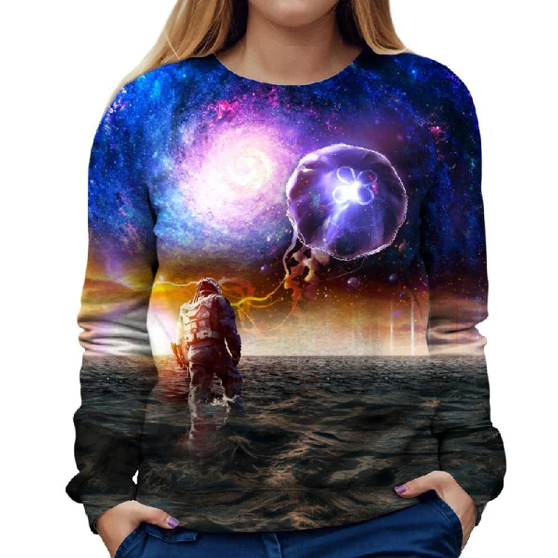 soft athletic sweatshirtGalactic Jellyfish Womens Sweatshirt