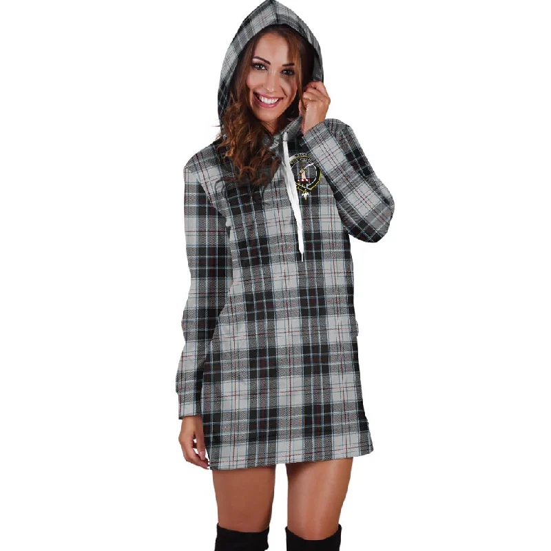 Midnight Sale MacRae Dress Tartan Hoodie Dress with Family Crest