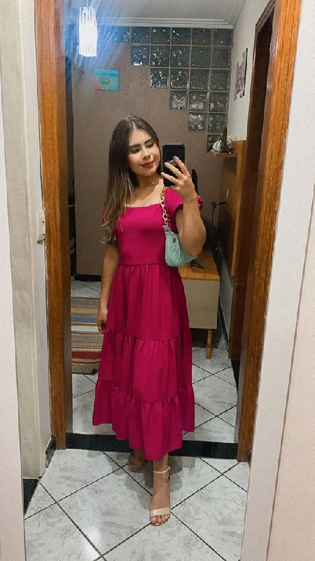 Super Deal chic shift dressSimple A-line Short Sleeves Prom Dress,Summer Party Gown Y7139